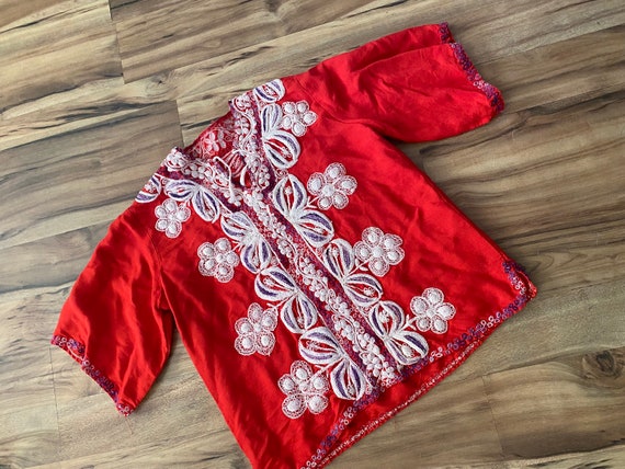 Boho Vintage 60's - 70's Era Heavily Embroidered … - image 5