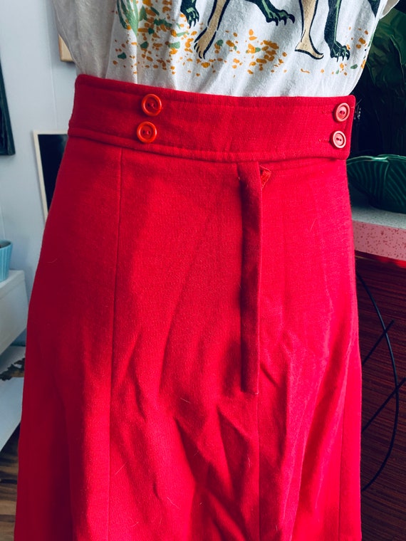 Sale Cutie Pie Vintage 70's Mod Skirt in Double K… - image 3