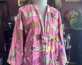 Funky jaren 90 patchworkjack van NativeWear Designs – Vintage Boho Vibes