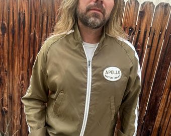 Vintage 70s Striped Windbreaker Jacket – Apollo Motor Homes Patch