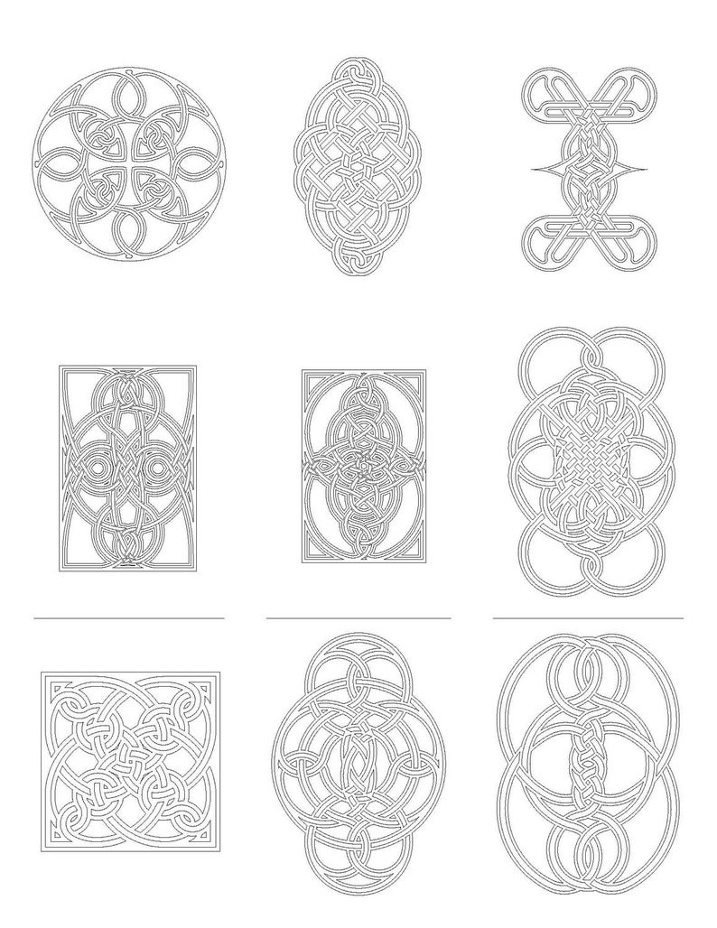 Celtic Knot Coloring Book 1, PDF image 1