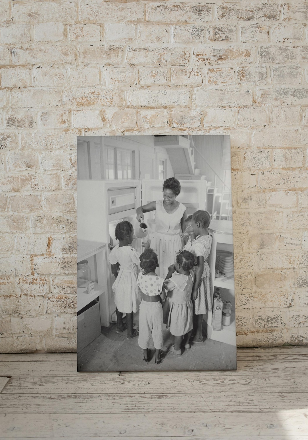 1950s Black Family Kitchen Photo, African American Vintage Print, Retro ...