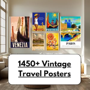 Más de 1450 carteles de viajes antiguos