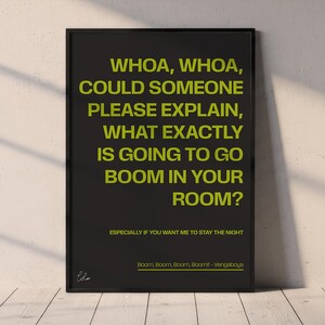 Boom Boom Boom Boom!! - Musical Humour Poster | Print at Home