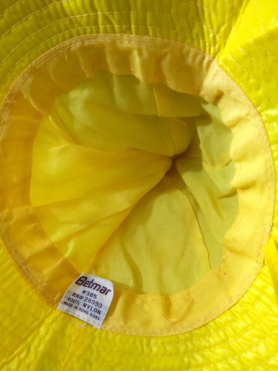 Sassy Mod Vintage 60s 70s Yellow Sun Hat - image 7