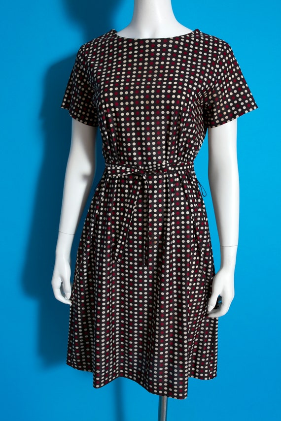 Travelers Dress - Vintage 60s 70s Dark Brown/Blac… - image 6