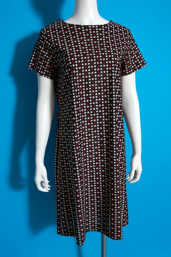 Travelers Dress - Vintage 60s 70s Dark Brown/Blac… - image 5