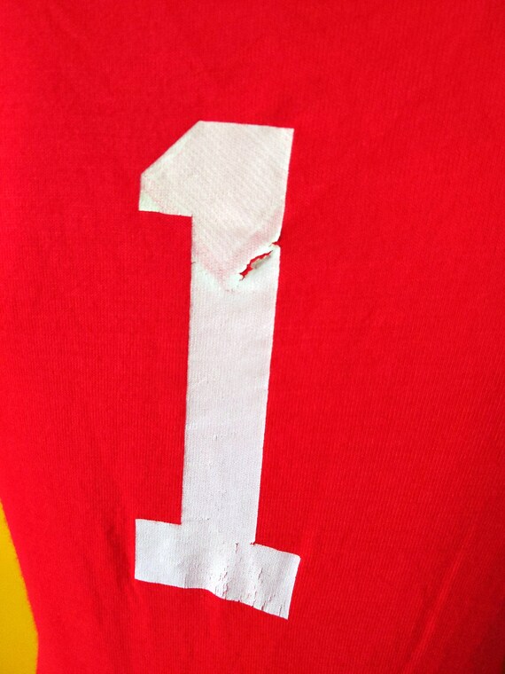 Maillot De Foot Vintage HIGH5 XL Rouge - Col V - Pour L'été Et Le Sport Actif