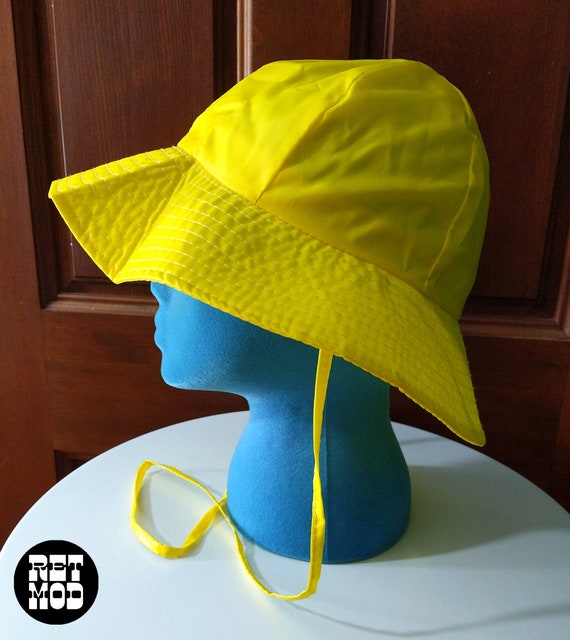 Sassy Mod Vintage 60s 70s Yellow Sun Hat - image 2