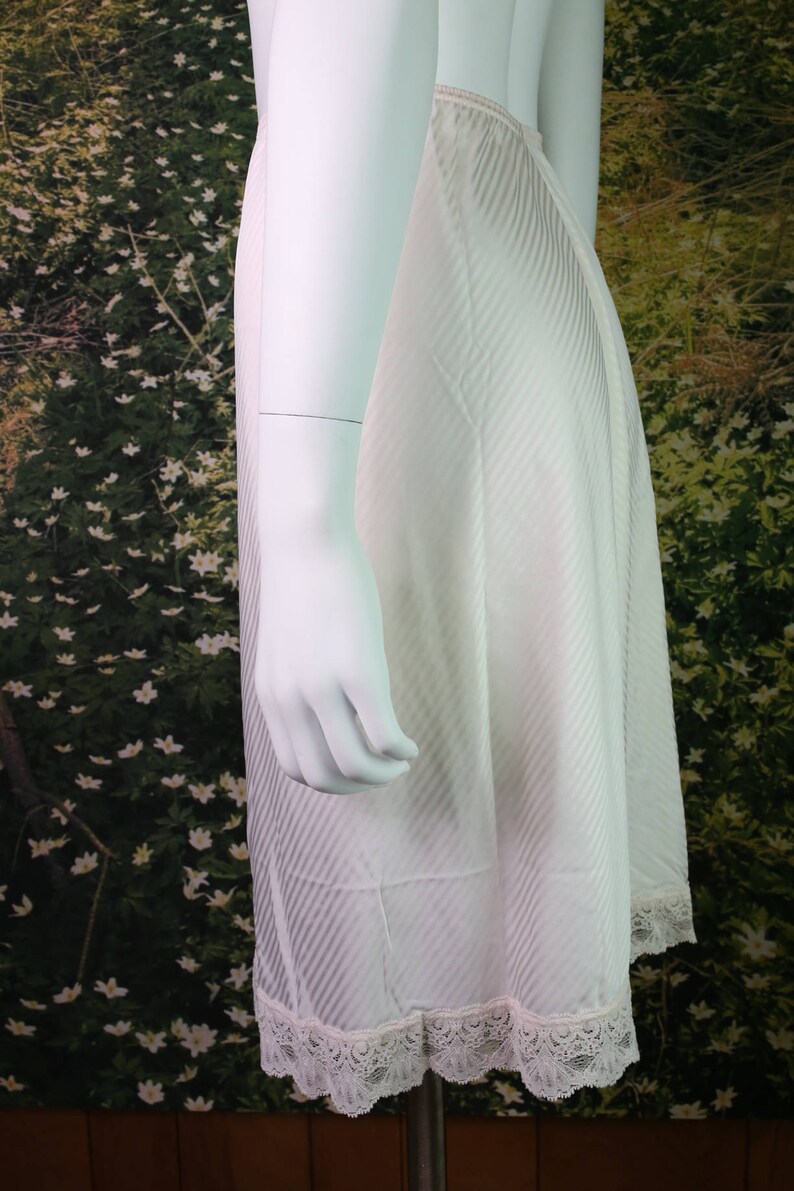 Vintage Pastel Pink Half Slip With Shiny Stripes by Vanity Etsy