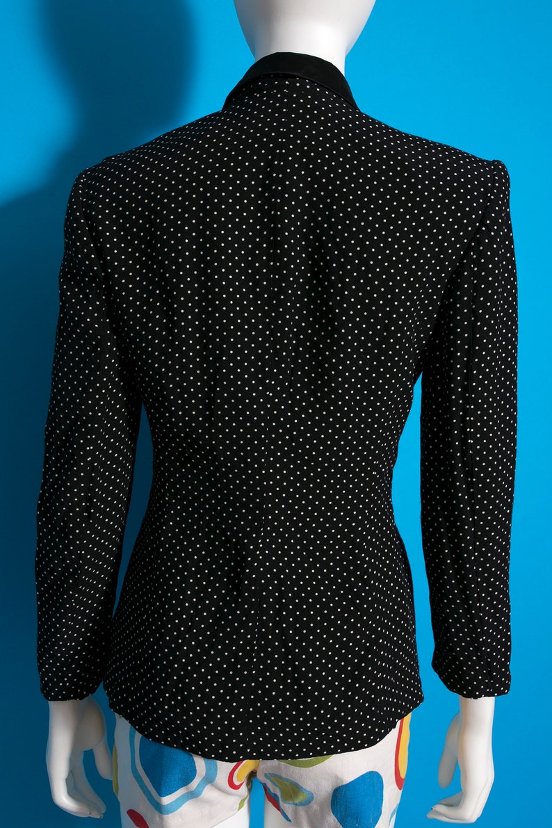 Mugler Vibes Rad Vintage 80s Black & White Polka Dot Pockets image 9