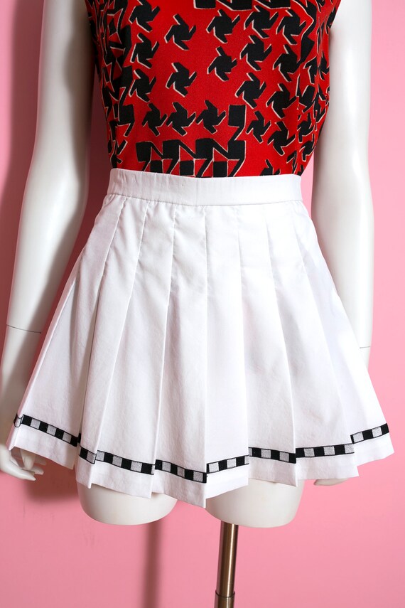 White tennis top skirt 80s