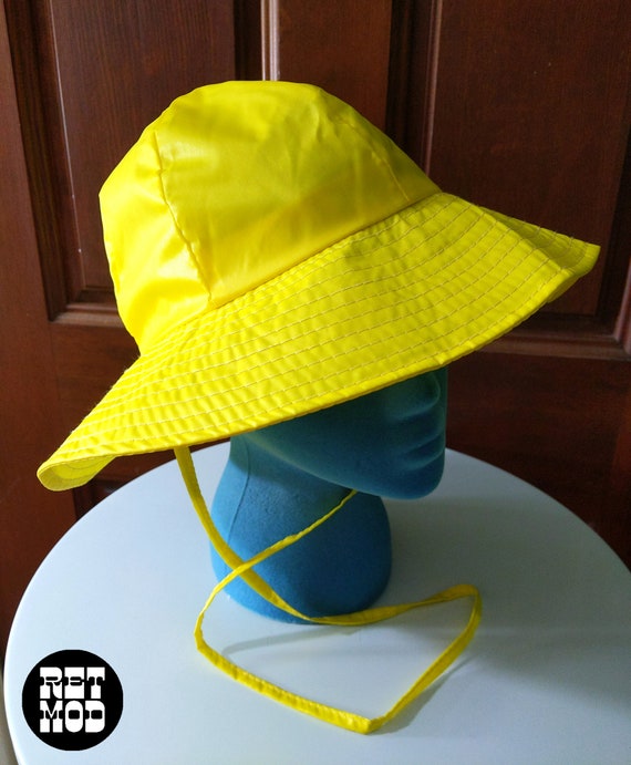 Sassy Mod Vintage 60s 70s Yellow Sun Hat - image 3