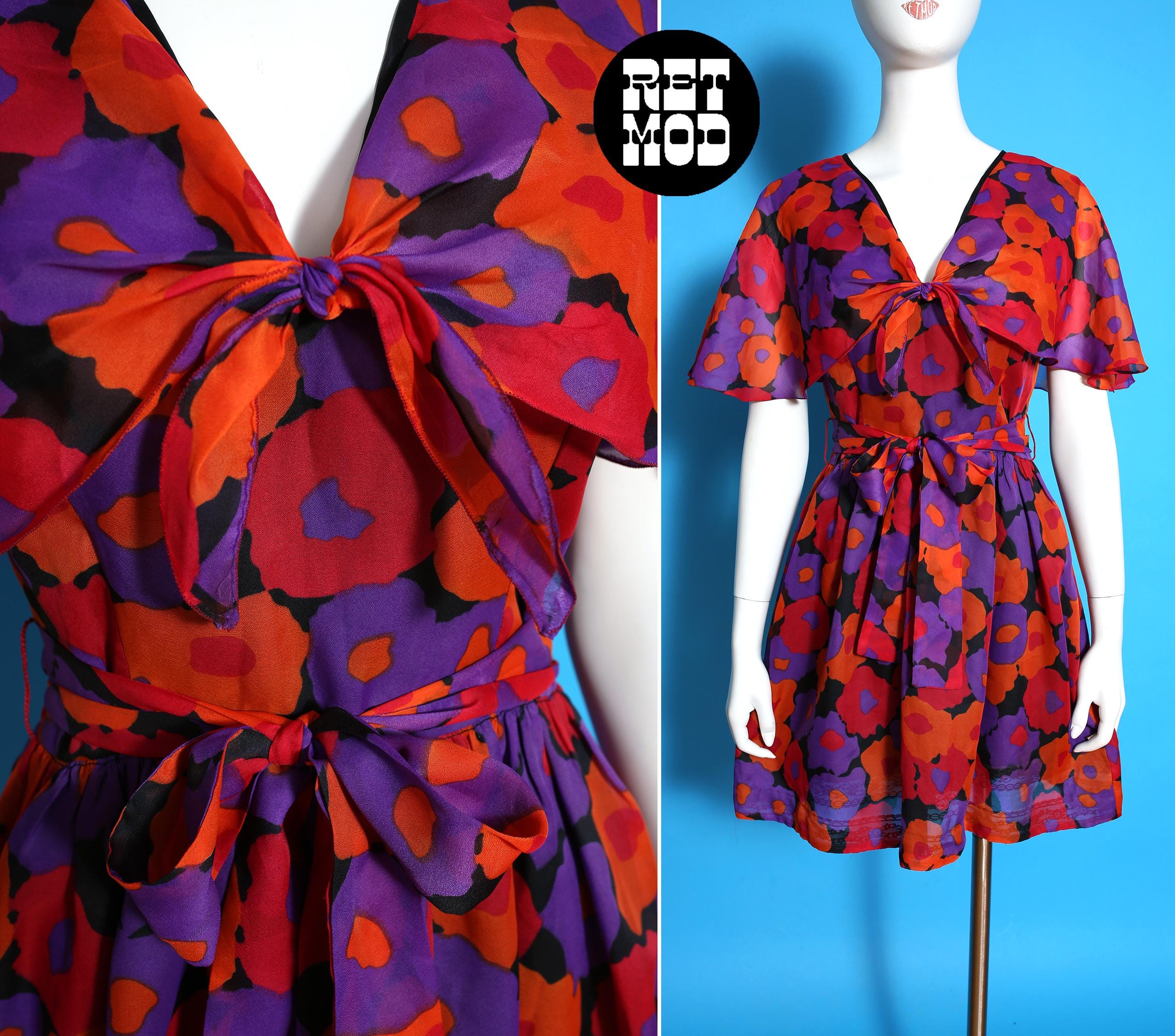Red Fit Flare Dress - Etsy