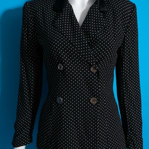 Mugler Vibes Rad Vintage 80s Black & White Polka Dot Pockets image 2