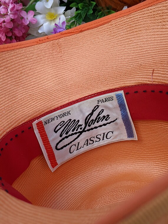 Fashionable Vintage 60s Light Orange Wide Brim Ha… - image 10
