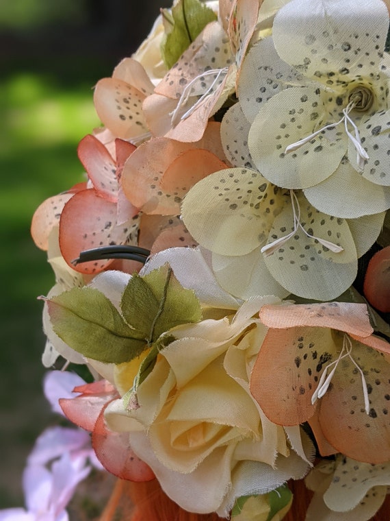 Outrageous Vintage 50s 60s Flower Power Dome Hat - image 3