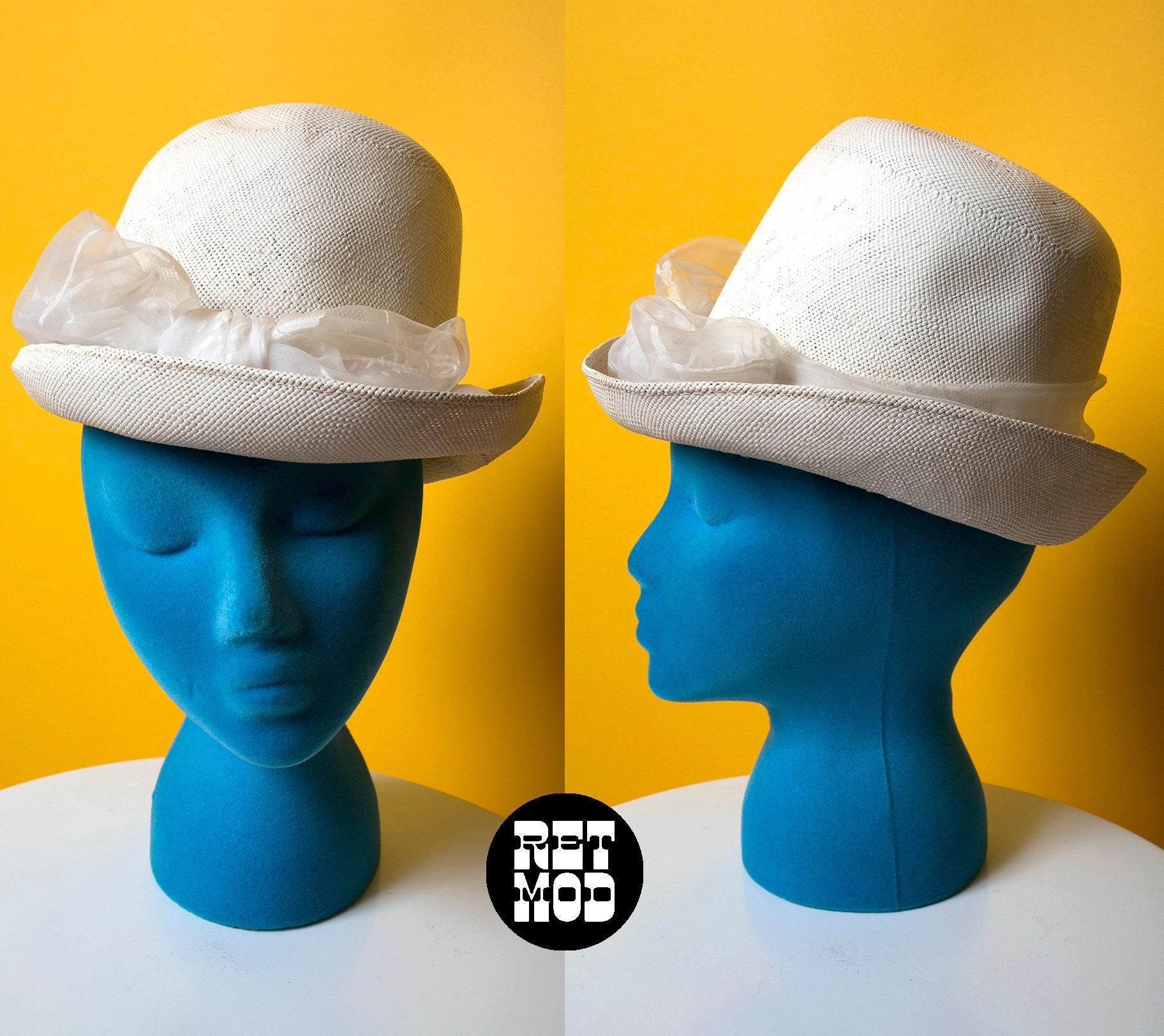 Vintage 60s Blue Fuzzy Cloche Hat 1960s Retro Mod Twiggy Riding Bell Cool Mod/GoGo Cloche 1960s Vintage Hats for Women for sale | eBay main image 2