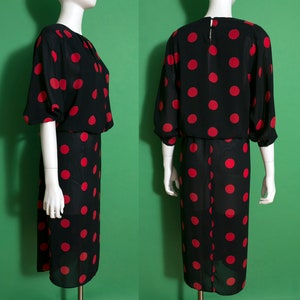 Fabulous Vintage 80s 90s Black Red Polkadot by Starlo image 9