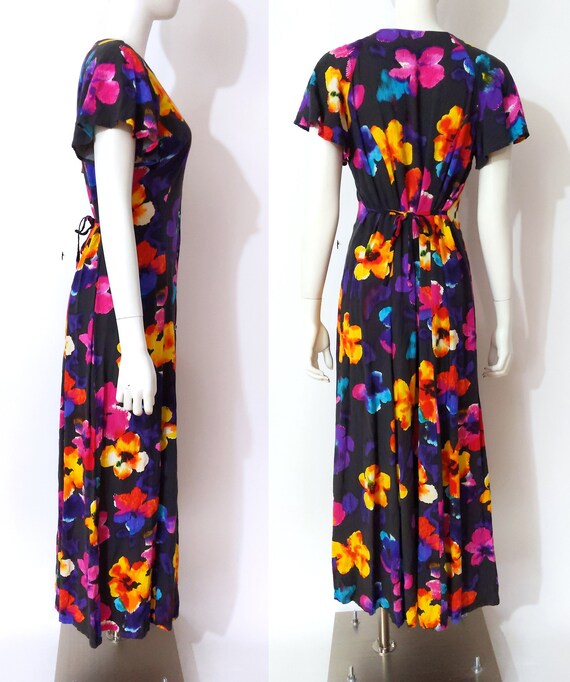 Jams World Vintage 80s 90s Long Colorful Floral S… - image 9
