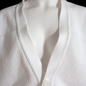 Cool Vintage 80s 90s White Oversized Vibes Cardigan Sweater image 5
