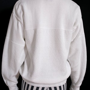 Cool Vintage 80s 90s White Oversized Vibes Cardigan Sweater image 8