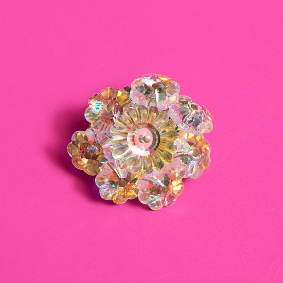 Absolutely Brilliant Vintage Iridescent Brooch & … - image 5