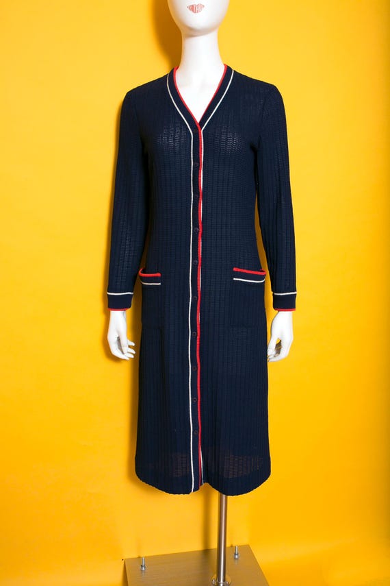 blue cardigan dress Blue & Red Women Cotton Midi Dress – Pinklay (India)