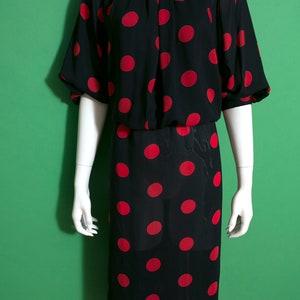 Fabulous Vintage 80s 90s Black Red Polkadot by Starlo image 6