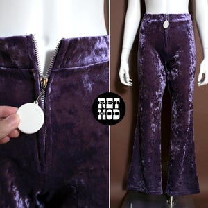 Purple Velvet Pants - Etsy