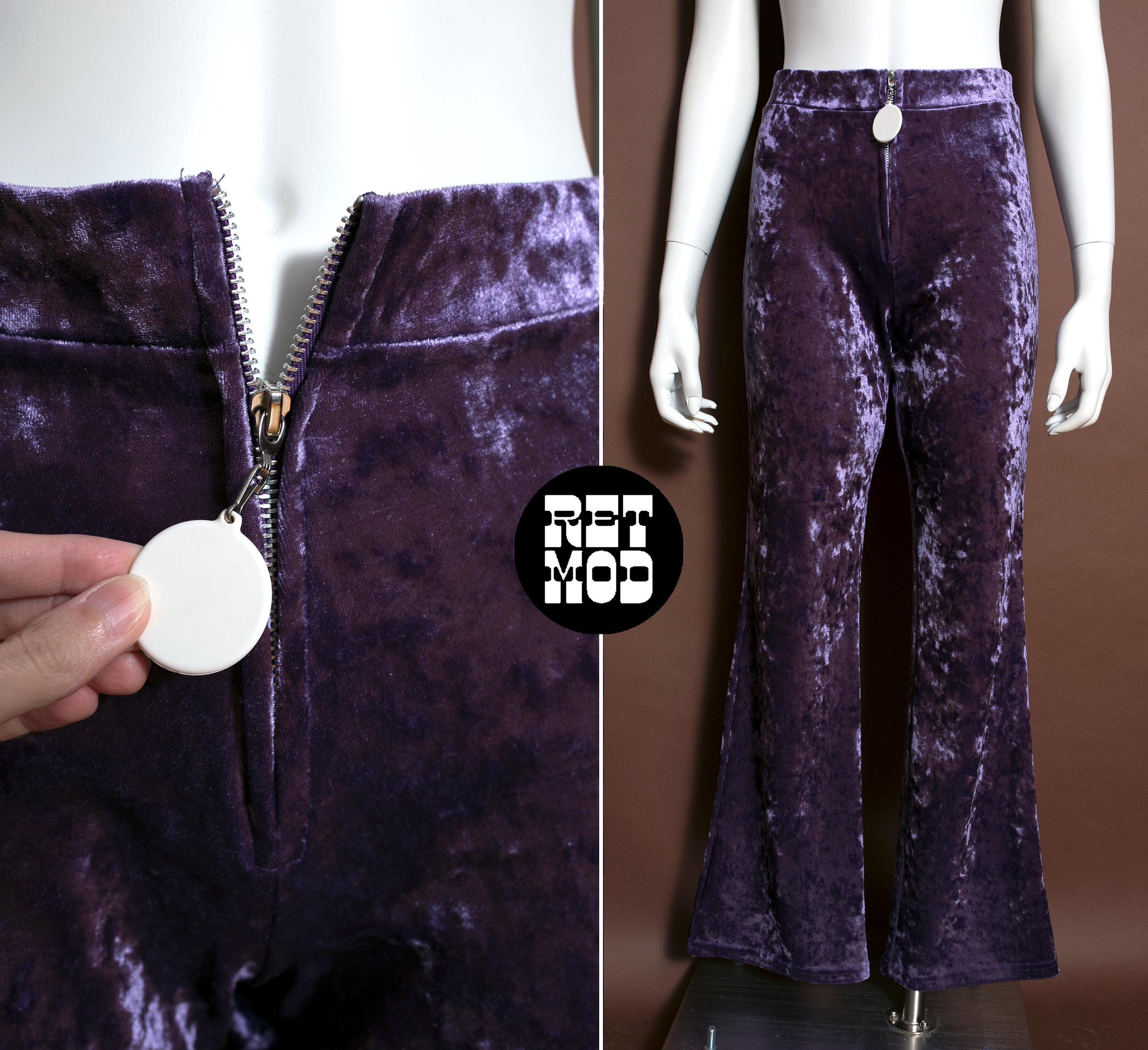 Purple Velvet Pants - Etsy