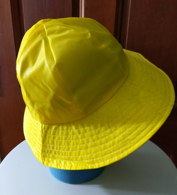 Sassy Mod Vintage 60s 70s Yellow Sun Hat - image 5