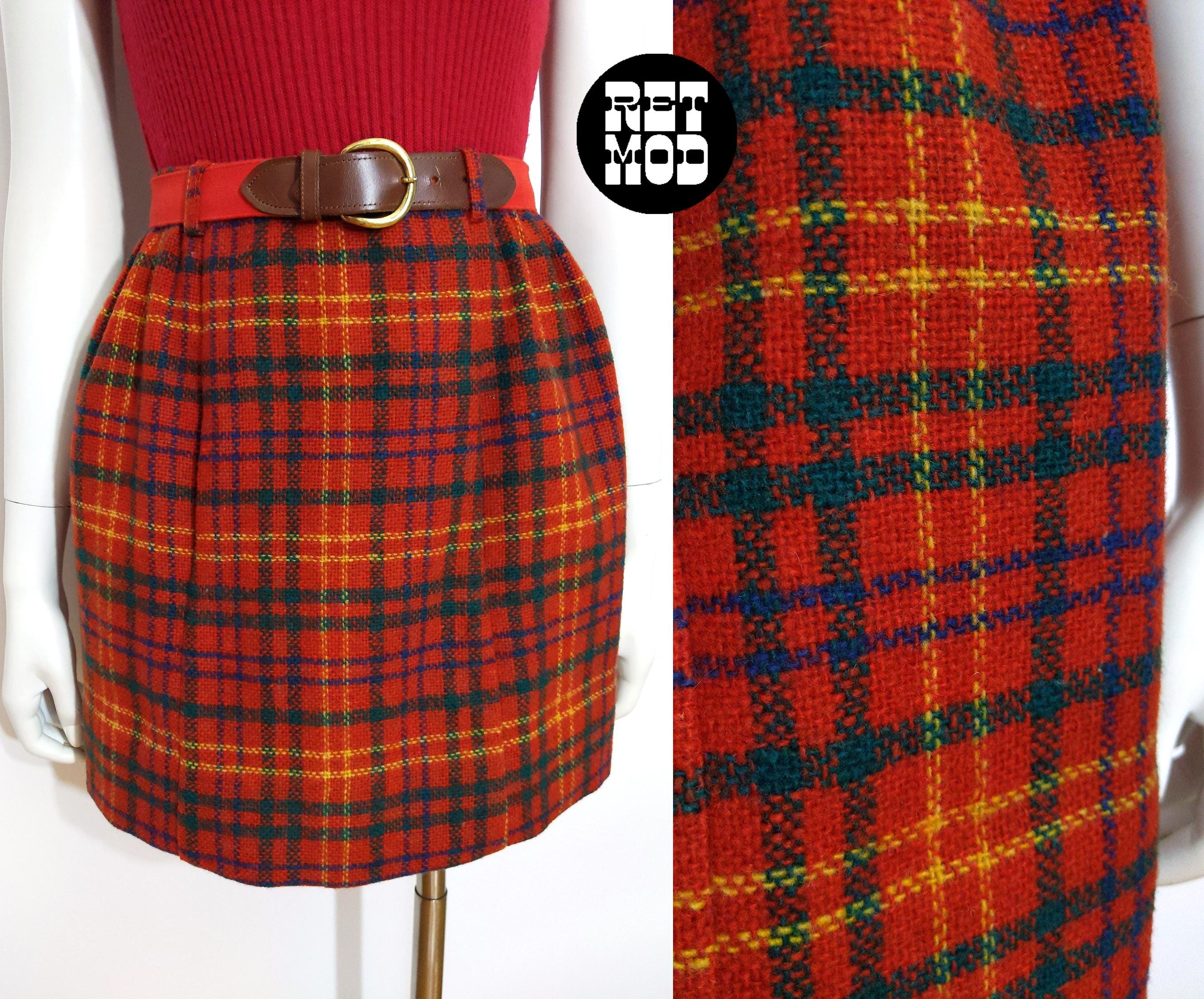 Plaid winter a line winter wool skirt 5276 Plaid winter a line winter wool skirt 5276