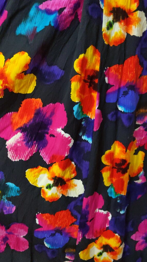 Jams World Vintage 80s 90s Long Colorful Floral S… - image 3