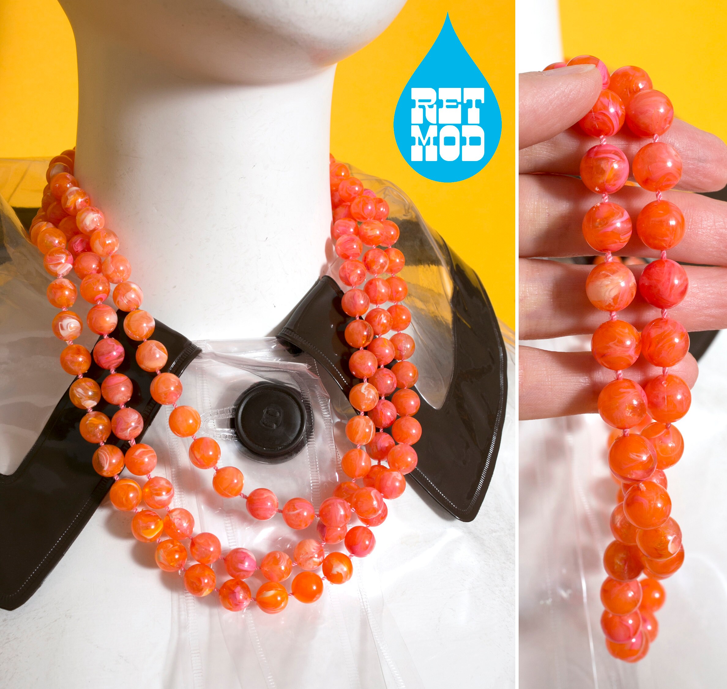 70s Lucite Necklace - Etsy