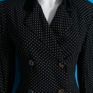 Mugler Vibes Rad Vintage 80s Black & White Polka Dot Pockets image 3