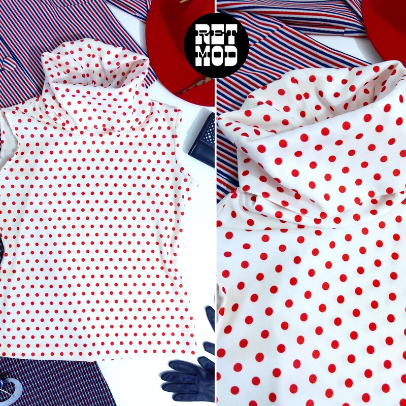 Red polka dot shirt etsy
