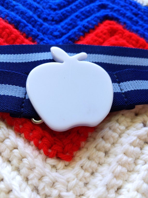 Cute Navy Blue Apple Statement Stretch Belt - image 9