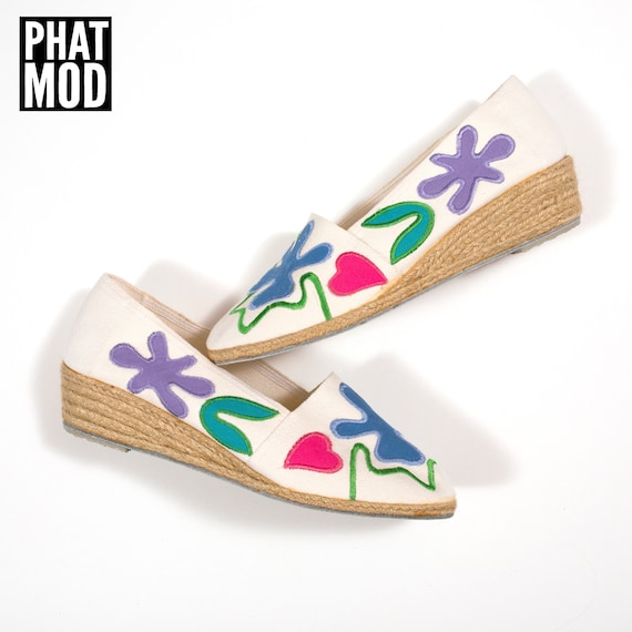 Size 7.5 DEADSTOCK Vintage 80s Matisse Vibe Abstra