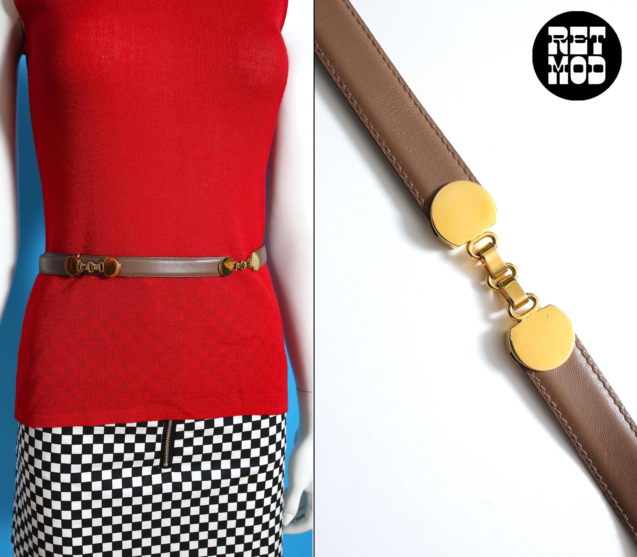Vintage Albert Nipon Red Suede Belt Albert Nipon Snakeskin Belt 28 M Genuine Snake Brick Red Vtg  main image 2