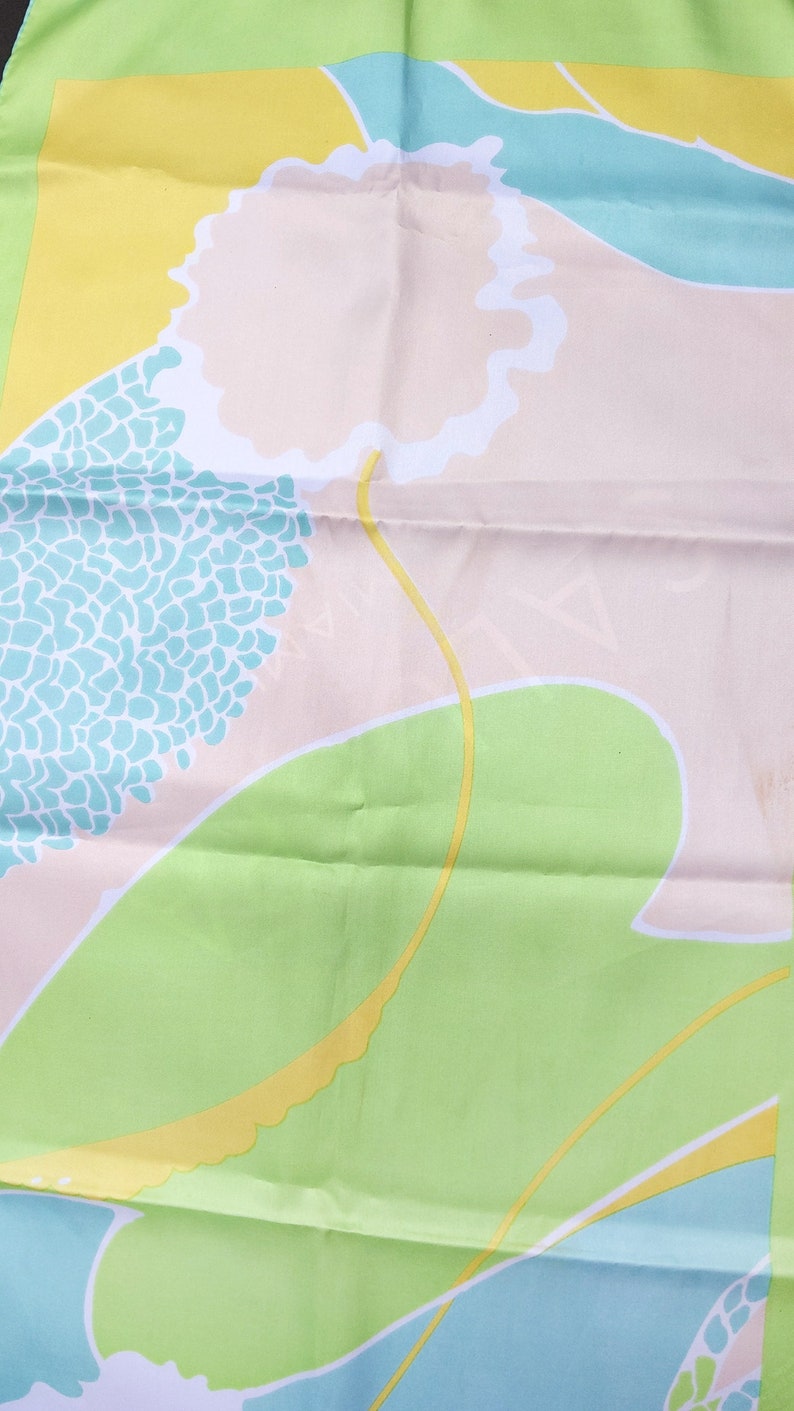 So Pretty Vintage 70s Very Light Pastel Abstract Long Scarf image 7