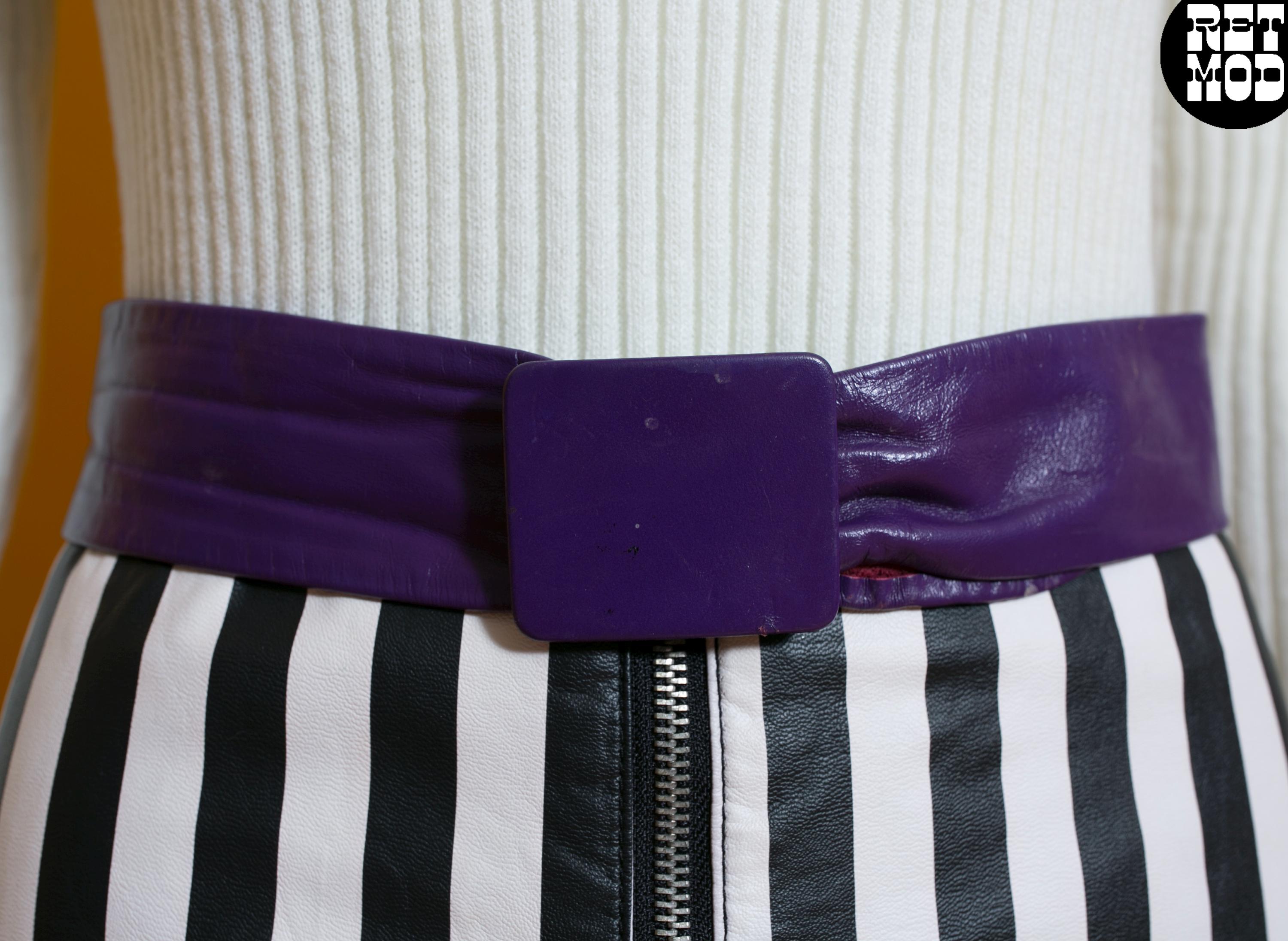 Vintage Womens Statement Belt Pig Purple Tie Waist Wide Fabric Retro 90s Wide 90s Belt - Etsy main image 2
