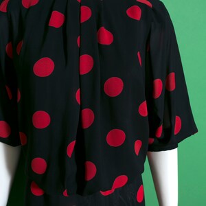 Fabulous Vintage 80s 90s Black Red Polkadot by Starlo image 4