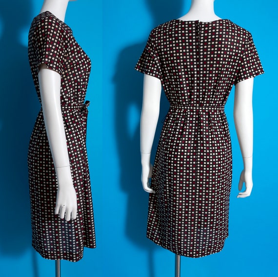 Travelers Dress - Vintage 60s 70s Dark Brown/Blac… - image 8