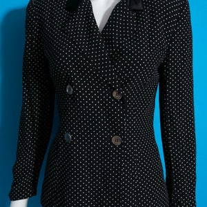 Mugler Vibes Rad Vintage 80s Black & White Polka Dot Pockets image 5