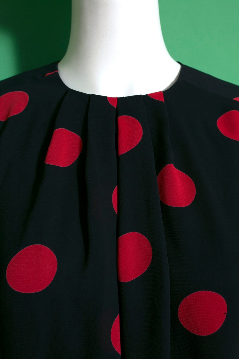 Fabulous Vintage 80s 90s Black Red Polkadot by Starlo image 5