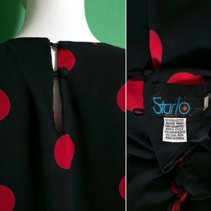 Fabulous Vintage 80s 90s Black Red Polkadot by Starlo image 10