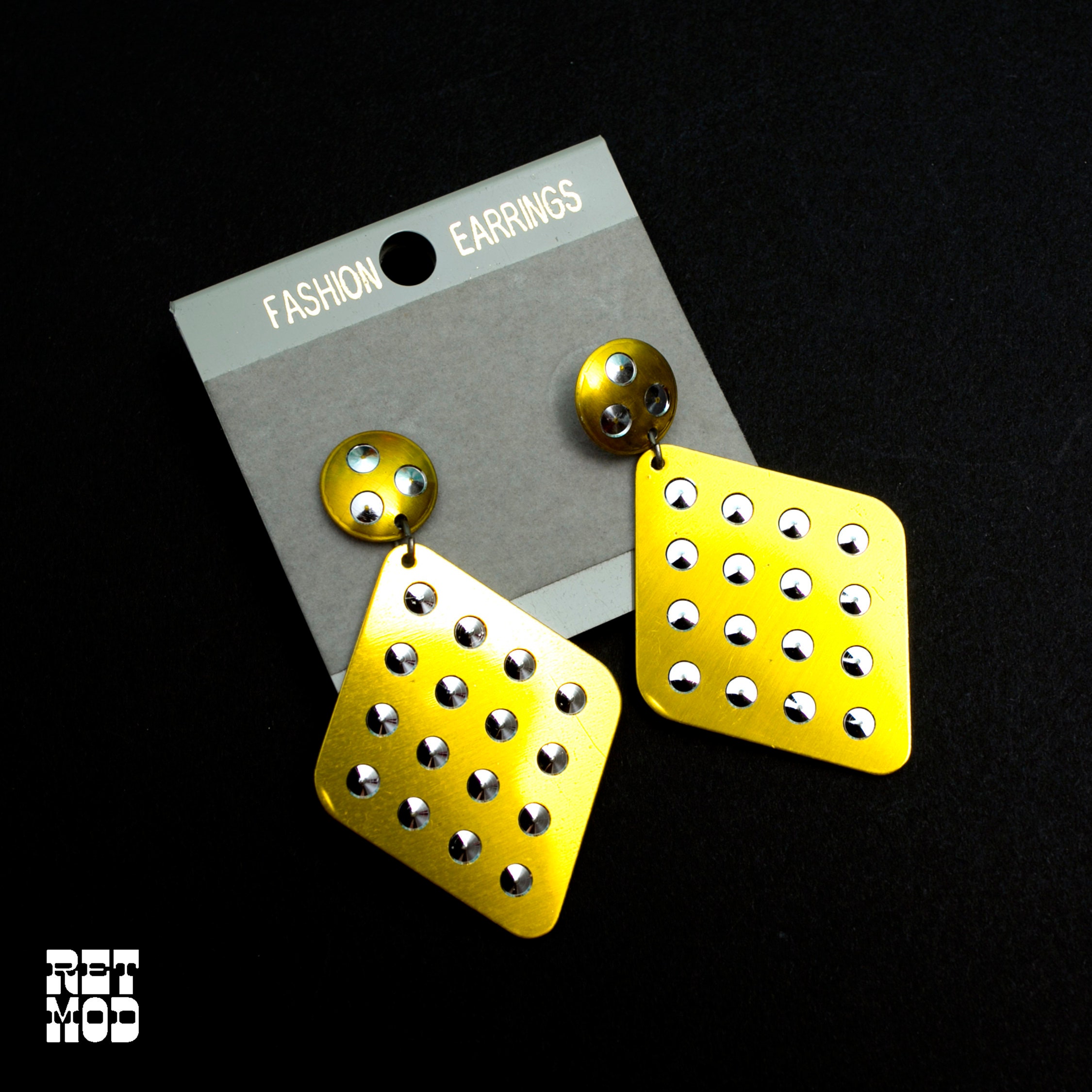 Vintage 1980s 1990s deadstock sticker earrings —
