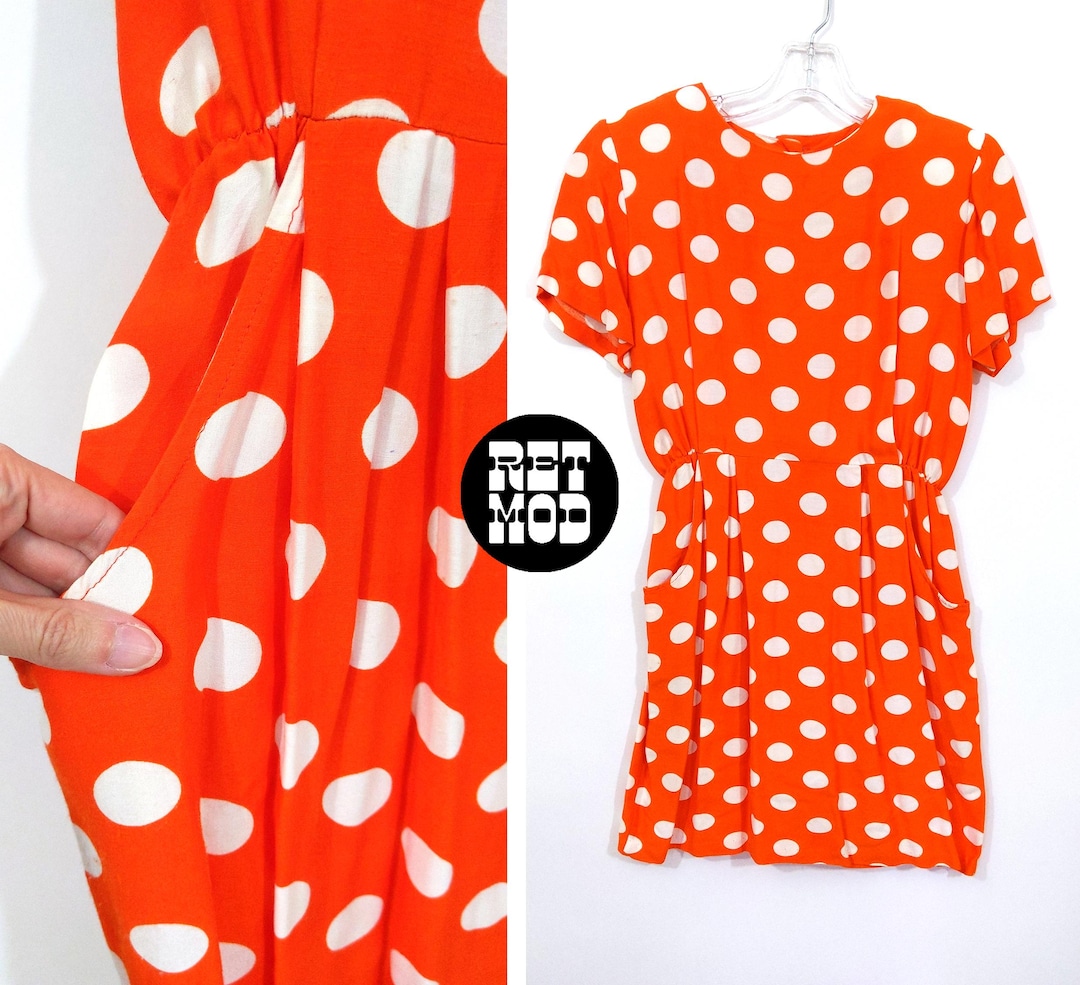 orange spot dress Roasted Clementine Polka Dot Dress, Orange Everyday Chic Boutique