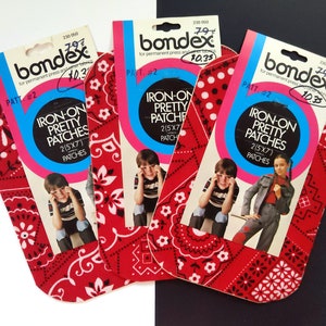 Iconic Vintage Iconic 70s Red Bandanna Pattern Iron-on Transfer Patches